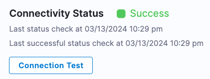 Connector connectivity status